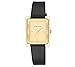 Anne Klein Goldtone and Black Leather Strap Watch