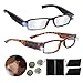 DiiZii Bright LED Readers with Lights Reading Glasses Lighted Magnifier Nighttime Reader Compact Full Frame Eyewear Clear Vision Unisex Clear Vision Lighted Eye Glasses(2 PCS)