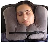 SkySiesta SNUG Travel Pillow - Head Support with L Shaped, Fiber Filled Sides, Bag, Eye Mask Included. Patented Design.