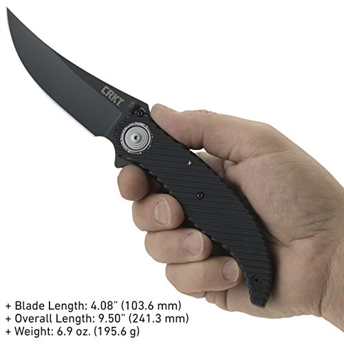 CRKT Clever Girl Folding Pocket Knife Heavy Duty Everyday Carry, Black