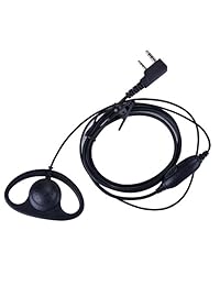 KEYBLU - Auriculares con anilla en D para radio de dos vías