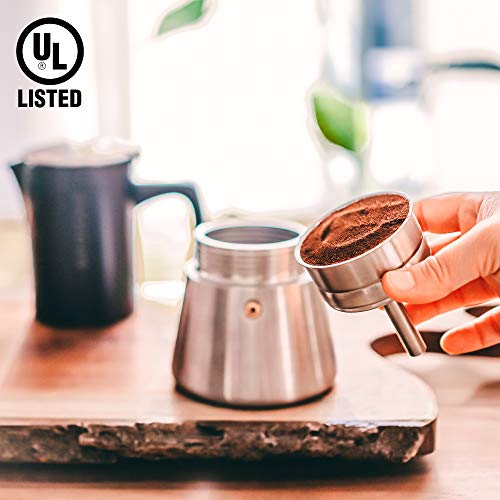 GROSCHE Milano Steel 6 espresso cup Stainless Steel Stovetop Espresso