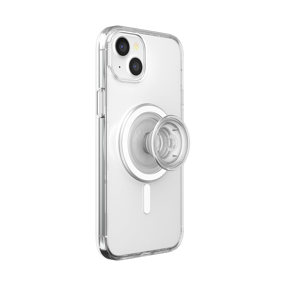 PopSockets: PopCase PlantCore for MagSafe - Plant-Based Phone Case for iPhone 15 Plus with a MagSafe Compatible PopGrip - Phone Stand and Grip with a Swappable Top - Clear