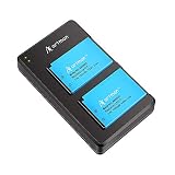 Artman 2 Pack LP-E17 Upgraded Battery and Rapid Dual Micro USB Charger for Canon Rebel SL2, T6i, T6s, T7i, EOS M3, M5, M6, EOS 200D, 77D, 750D, 760D, 800D, 8000D, KISS X8i, RP,Digital SLR Camera