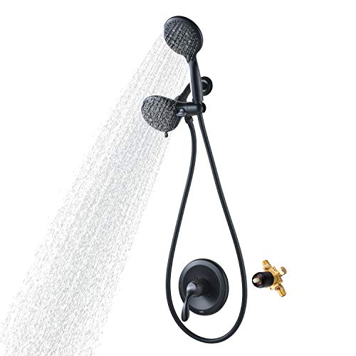 Matte Black Shower Faucet Set Complete with Handheld & Valve, DAYONE