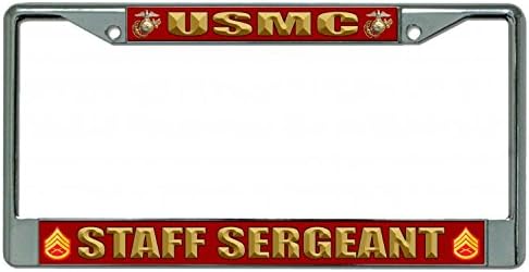 USMC Staff Sergeant Photo License Plate Frame