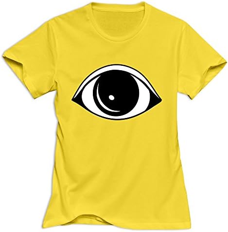 Short Sleeve Yellow XL People Symbols Eye Black Cotton T Shirt For Women Top Designer O-Neck T Shirts
