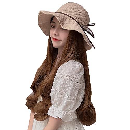 Womens Wigs Hat One-Piece Bucket Hats 