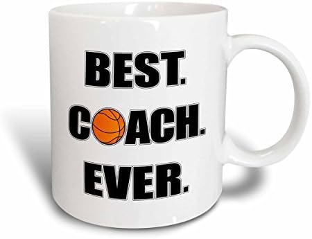 Queen54ferna Basketball Best Coach Ever Ceramic Mug, 11 Oz, White