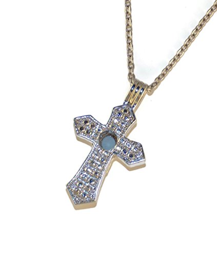 Religious Cross Pearl Cage With 20 Inch Stainless Steel Chain
