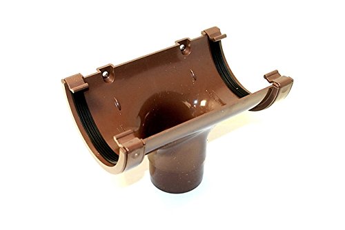 Marshall Tufflex Round Gutter 112mm Running Outlet RWO1 (Brown)