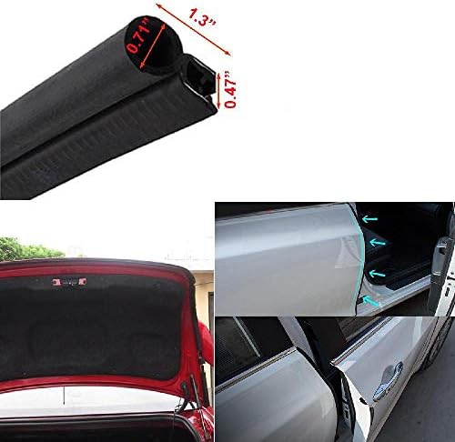 Gold Happy Partol Universal 3M Auto Door Window Protector Guard Car Edge Trim Seal Strip Interior & Exterior Protector PVC Rubber