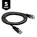 Buhbo 0.5 FT (6 inch) Cat6 Flat Ethernet Network Cable RJ45 (5-Pack)