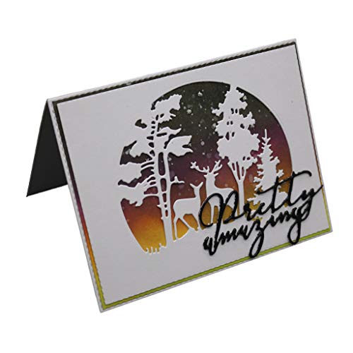 Itlovely Deer Forest Metal Cutting Dies Stencil for DIY Scrapbooking Paper Card Embossing Craft Decor - Thumbnail 4