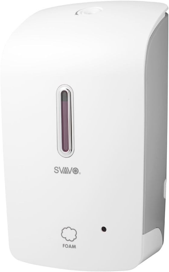 SVAVOFoaming Soap Dispenser Wall Mount 33.8oz/1000ml, Automatic Foam Soap Dispenser Touchless Wall Mounted, Auto Sensor Foam Soap Pump for Household Commercial Places, Bathroom, Kitchen Dish, Home