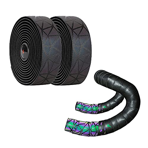 Road Bike Handlebar Tapes Made of EVA+PU, Reflective Gradient Color