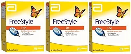 Freestyle Lite Blood Glucose Monitoring System, 3 Meter kits by Freestyle Lite