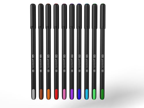 ESTOJO DE CANETAS PENTONIC ESFEROGRAFICA 0.7MM COM 10 CORES - CIS