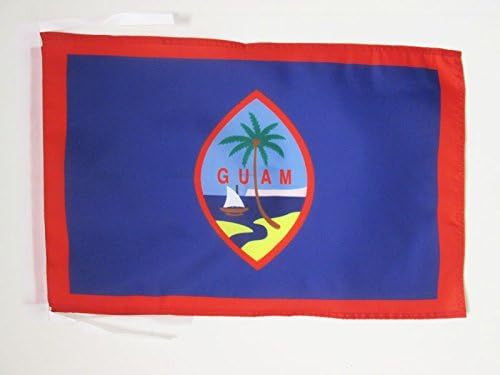 AZ FLAG, Guam Flag, 18'' x 12'', 100% Polyester Guamanian Small Banner with Two Cords, Fade Resistant, Vivid Colors, 18x12 in