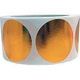Metallic Bronze Color Coding Labels – 2 Inch Round Circle Dots, 500 Total Adhesive Stickers on a Roll for Inventory, Organization, and Retail – Made in The USA