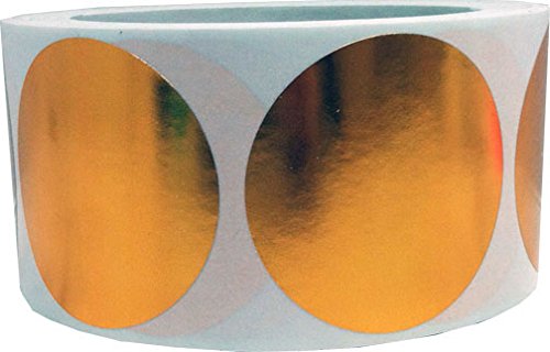 Metallic Bronze Color Coding Dot Labels 50.8 mm 2 Inch Round 500 Count