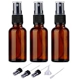 Niuta 2oz Amber Glass Spray Bottles for Essential