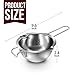Super Double Boiler Pots Insert Pan,18/8 Stainless Steel, 2 Cups Capacity, 2 Pour Spouts,Chocolate Melting Pots