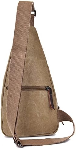 SIFINI Outdoor Sport Casual Canvas Unbalance Backpack Cross body Sling Bag Chest Bag Shoulder Bag for Men