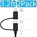 Skiva Apple MFi Certified Lightning Cables [2-Pack] USBLink Duo 2-in-1 Sync/Charge Cable (3.2 ft / 1m) with Lightning & microUSB for iPhone X 8 8Plus, Samsung S7 (1-Black & 1-White) [Model:CB149]