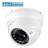 Security Dome Camera, Savvypixel HD 1080P 2.0MP 4-in-1 AHD/CVI/TVI/CVBS Security Cameras, 2.8-12mm Varifocal Lens Waterproof Outdoor Surveillance Camera