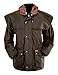 Outback Trading Swagman Waterproof Breathable Cotton Oilskin Western Jacket with Adjustable Hood, Bronze, Large