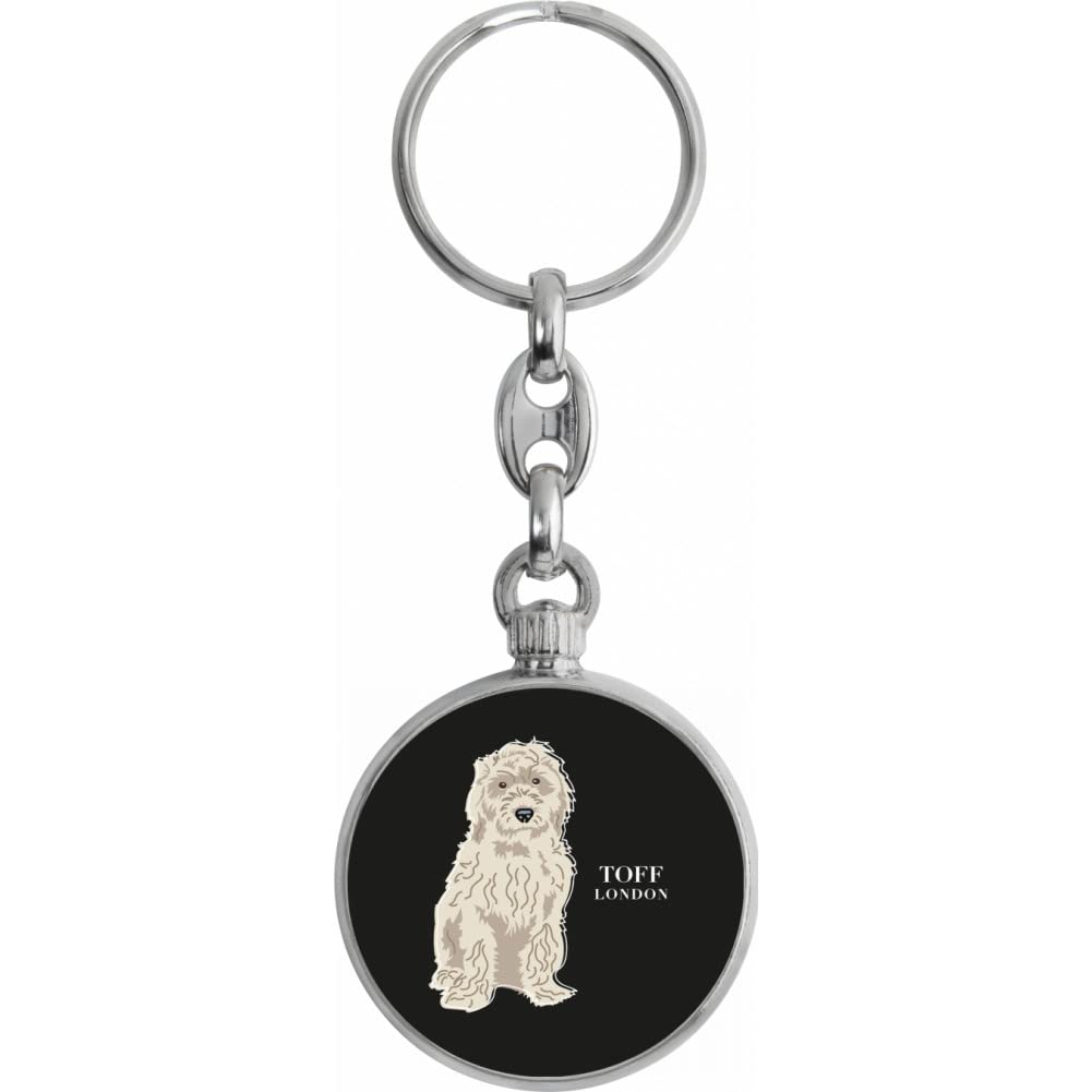 Toff London White Cockapoo Dog Keyring