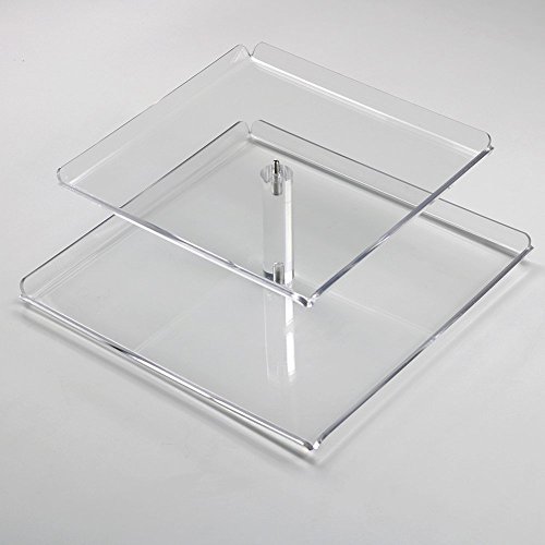 3 Tiers Large Acrylic Cupcake Stands, Serving Tray with Borders, Tiered