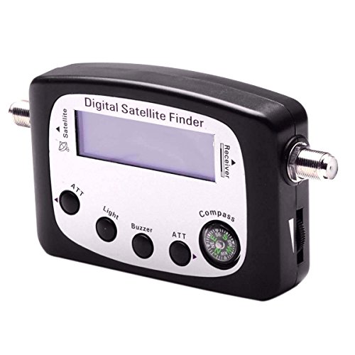 Jrelecs SF-9505A Satellite Mete Digital Satellite Finder / Signal Receiver w/ Compass - Black