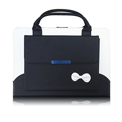 iPad Air 2 Case,elecfan PU Leather Handbag Smart Stand Case Auto Wake/Sleep Feature with Wallet File Pocket for 9.7 Inch iPad Air 2nd Generation - Black - Thumbnail 7