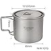 Ti artisan Titanium Mugs 550ml Titanium Pot Folded Handle Portable Cup