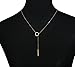 FIBO STEEL 3 Pcs Stainless Steel Womens Ring Stick Pendant Necklaces for Teen Girls Chain Necklace Adjustable