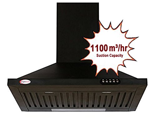 Bright Flame Kitchen Chimney -Z-Black 1100m3/hr -Black