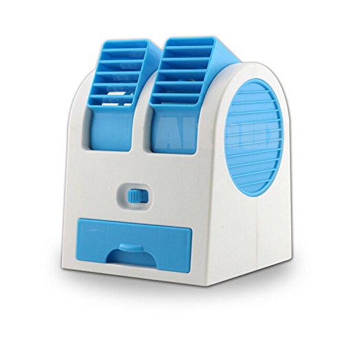 Waller Paa Mini Desktop Air Conditioner Well USB Fan Cooling Portable Cooler Small Blue