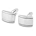 PenSee Classic Business Wedding Stainless Steel Cufflinks for Men With Gift Box - Silver-Square