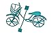 G & F Products 10022GR MiniGarden Fairy Garden Miniature Green Mini Bicycle Outdoor Statue, 3