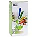 HULLR 6 Piece Ceramic Blade Multi Color Kitchen Knife Set With Acrylic Stand
