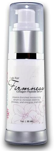 Dab for Firmness: Natural Face Serum 30mL Firming Anti-Sagging Peptide Formula with Acetyl Hexapeptide-8, Collagen, EGF, Vitamins C and B3, &amp; More. Perfect for All Skin Types Including Sensitive.