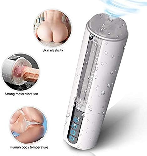 Ganfantian Super Soft with Vibration Suction Modes Full-Automatic Toy 10 Vibration Modes 5 Sucking Modes 6 Groaning Patterns Automatic Heating Male Men Gift Toys