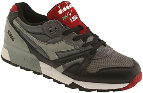 Diadora N9000 L-S Mens Gray Black Synthetic Lace Up Sneakers Shoes 8.5