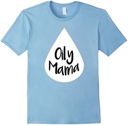 Mens Oily Mama Essential Oils T-Shirt 3XL Baby Blue