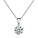 Shally Women's Platinum Plated Pearl Necklace Imitation Pearl & Crystal Pendant Necklace