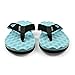 PR SOLES Running Recovery Flip Flops | Sandals for Men and Women | Black/Aqua US Womens 6.5-7.5 X-Small