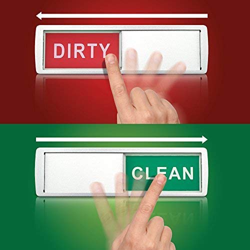 Premium Clean Dirty Dishwasher Magnet - Dishwasher Management Made Easy - 100% Metal and Acrylic, Easy-To-Read Labels, Magnetized Slider - Dishwasher Magnet Clean Dirty - Silver - Thumbnail 7