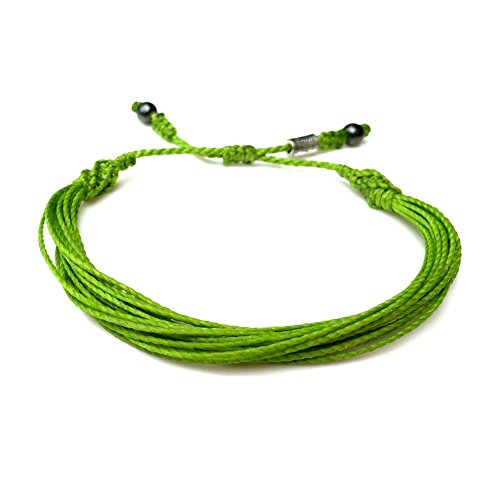 Lime Green Awareness Bracelet for Lyme Disease, Non Hodgkins Lymphoma, Mental Health and Muscular Dystrophy: Handmade Adjustable Cause Jewelry by RUMI SUMAQ - Thumbnail 2